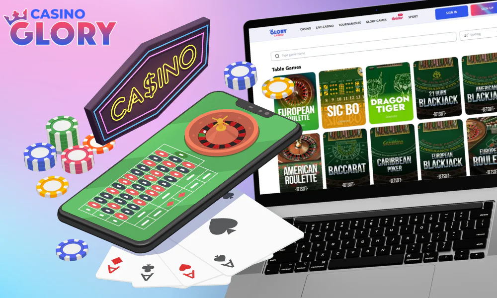 Glory Casino offers a wide selection of table games