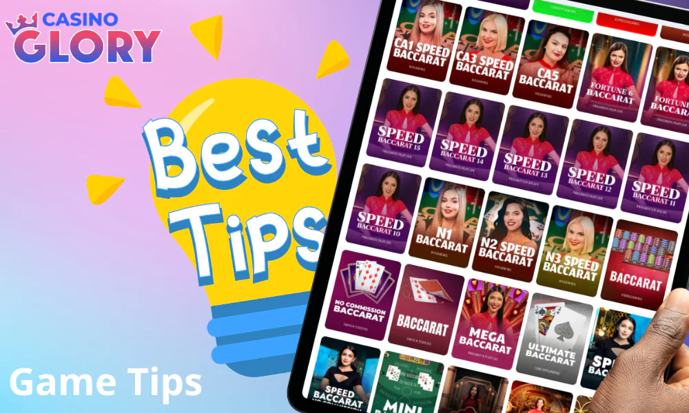 A few simple tips for Glory Casino table games